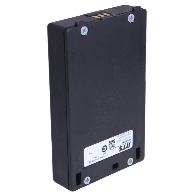 Telex TR800 BP-800NM NiMH rechargeable battery SKU F01U412511 — black battery pack with Telex branding showing three electronic contacts on a white background